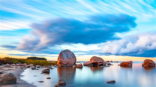 water and clouds 