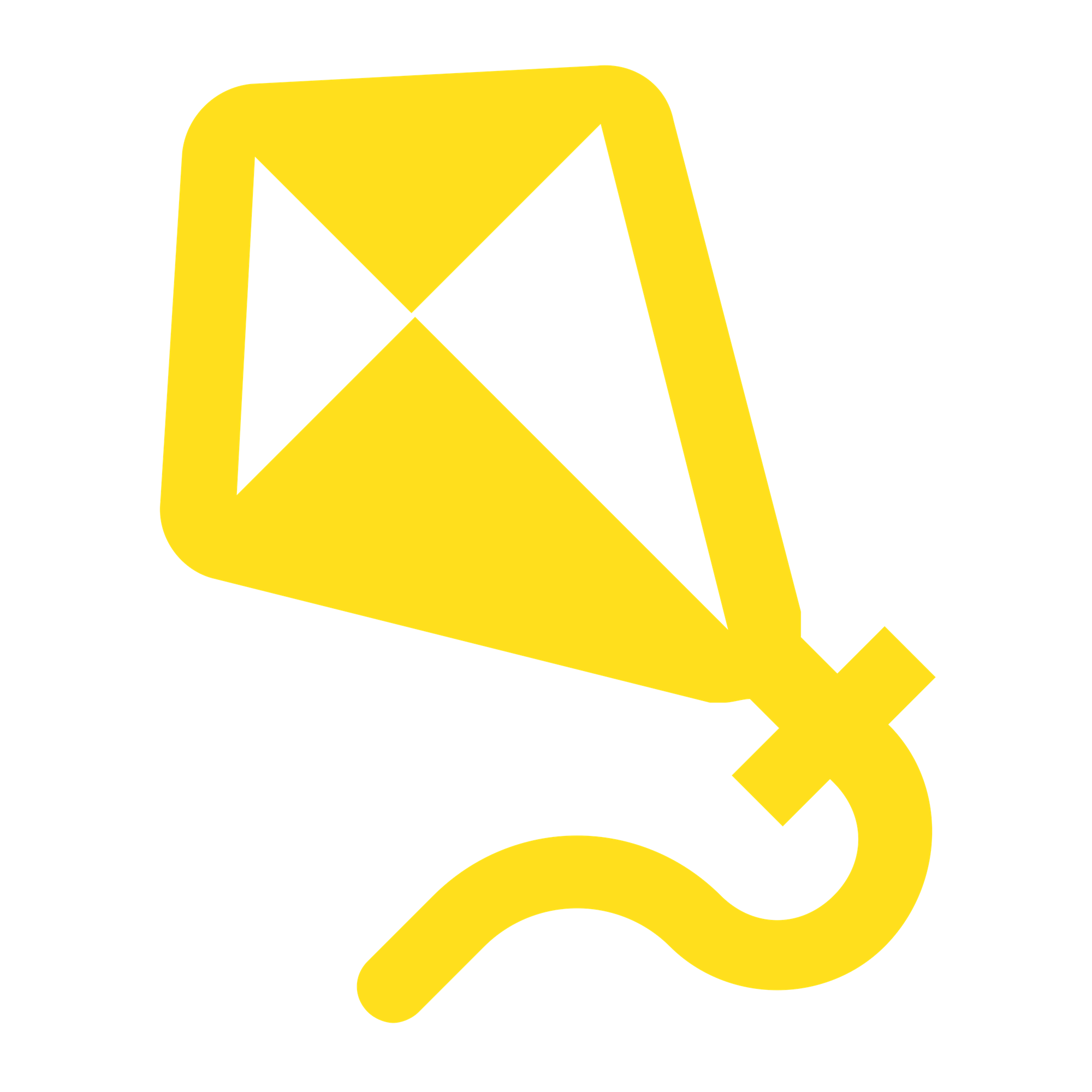 Yellow kite icon